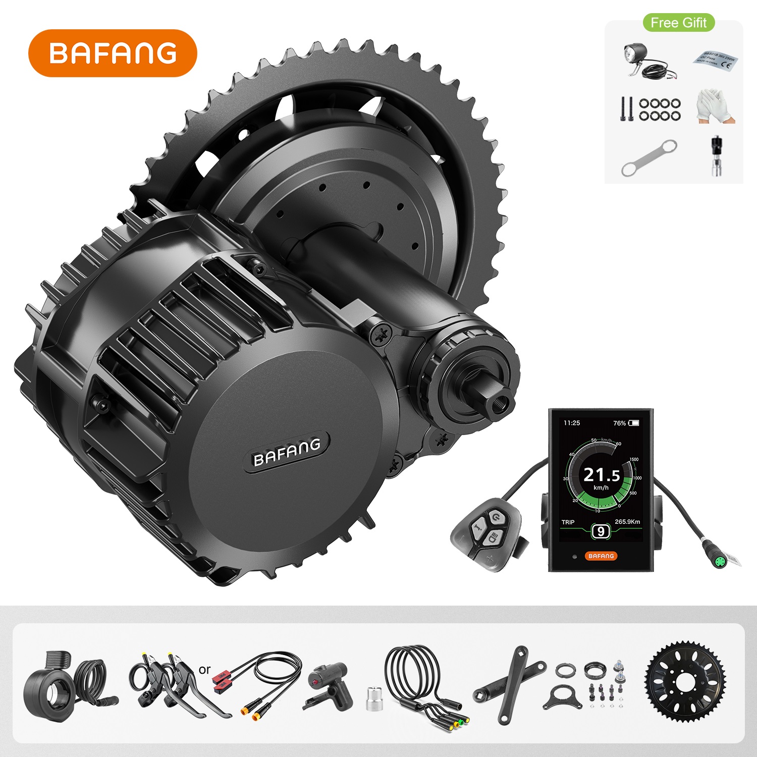 Mid Drive Motor Kit 52V 1000W - Bafang UART 48V/52V 1000W Mid Drive
