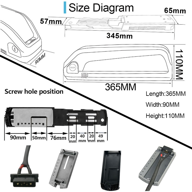 Hailong Downtube E‑Bike Lithiu - Ebike Battery 48V 20Ah Hailong ulasan dan harga