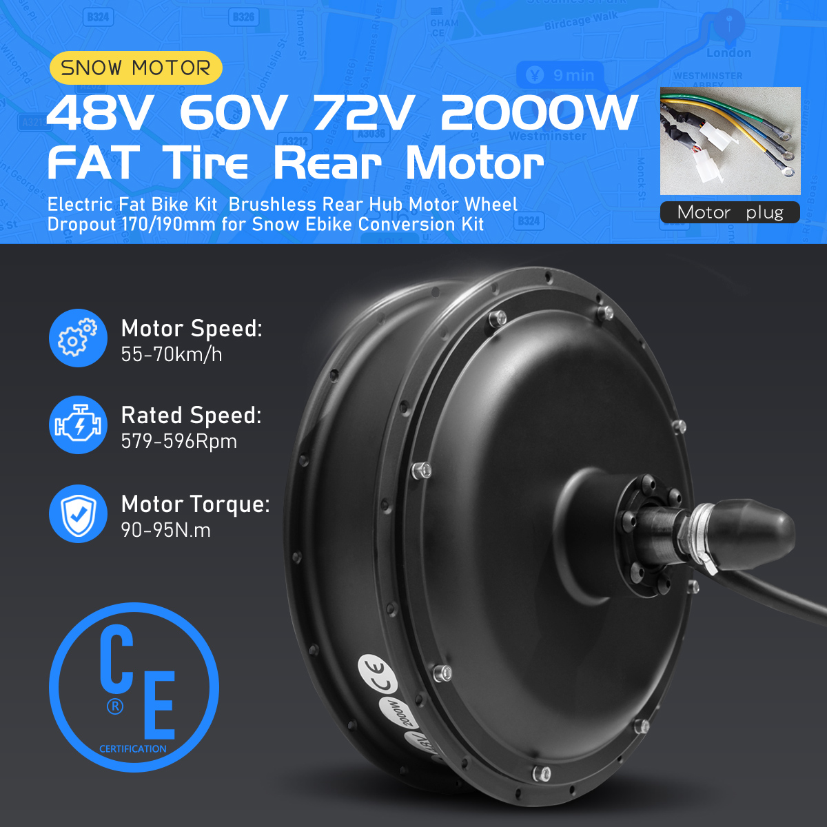 Ebike Fat Tire Hub Motor 48V 6 - Fat Tire Ebike Conversion Kit 2000W ulasan dan harga