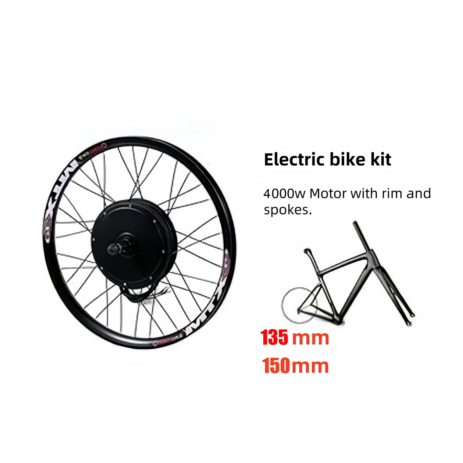 Electric Bike Rear Wheel High  - 72V 5000W Hub Motor Kit ulasan dan harga