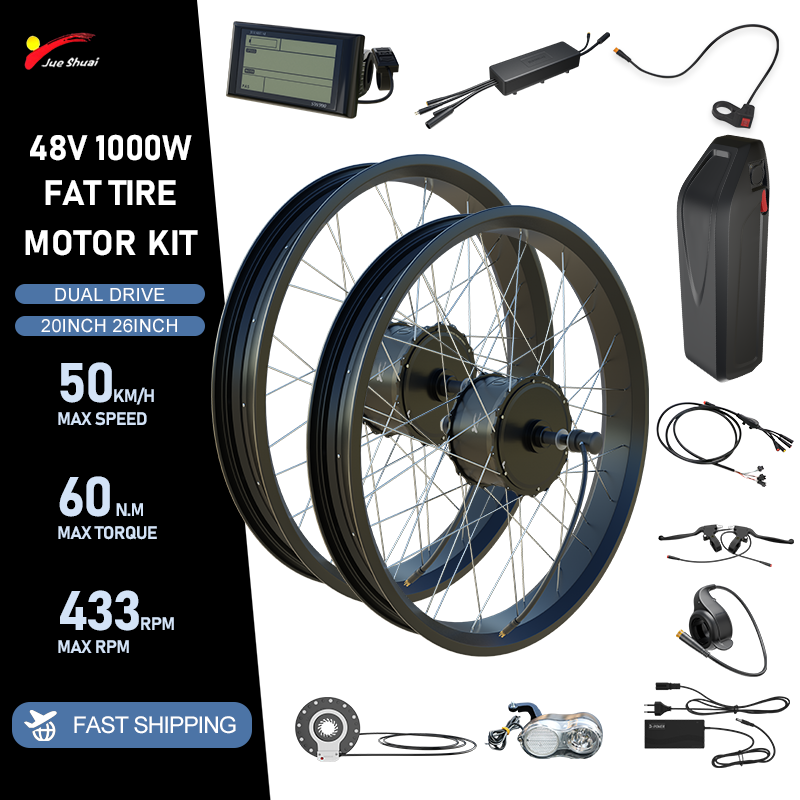 48V 2000W E-bike Fat Tire Conv - Fat Tire Ebike Conversion Kit 2000W ulasan dan harga