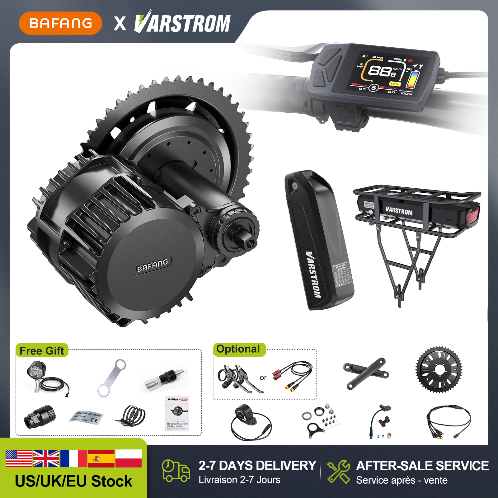 [US Stock]Bafang 48V Mid Drive - Bafang Bbshd 1000W Conversion Kit ulasan dan harga